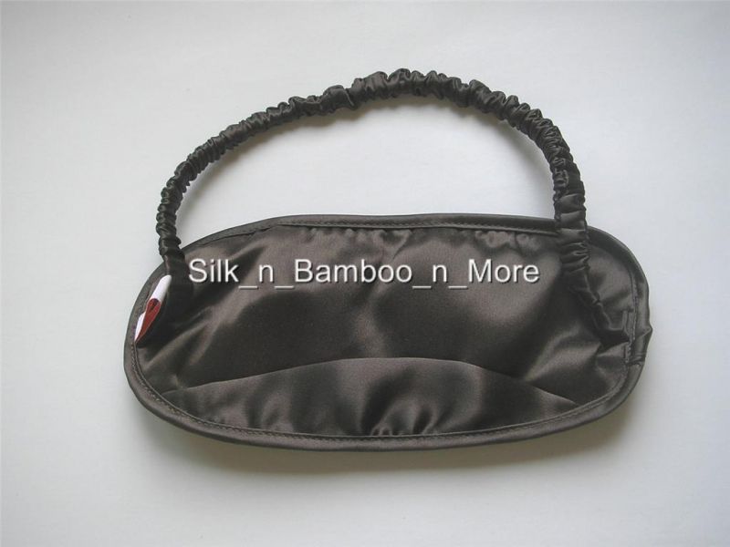 1 New 100% Silk Pads Eye Cover Travel Sleep Mask Shade Choc