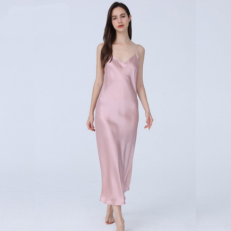 25MM Silk Long Nightdress  100% Mulberry Silk Dress With Adjustable Strap
