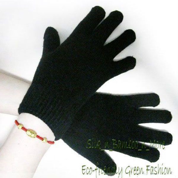 1Pair Unisex Silk/Cashmere Knit Touch Screen Magic Thick Gloves