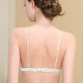 Natural Plain Silk Wire Free Triangle Bra Sexy and Comfortable back