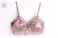 Natural Silk Sheer Womens Triangle Lace Bra Sexy Lace Lingerie front
