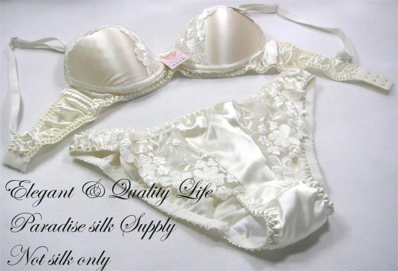 Glamorous lace Silk Bra Set