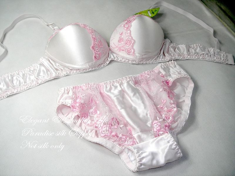 Pure Silk Lacy Underwire Bra Set In Thinly Padded Cup And Saucer 32C 42C  From Kevinqian789, $24.16
