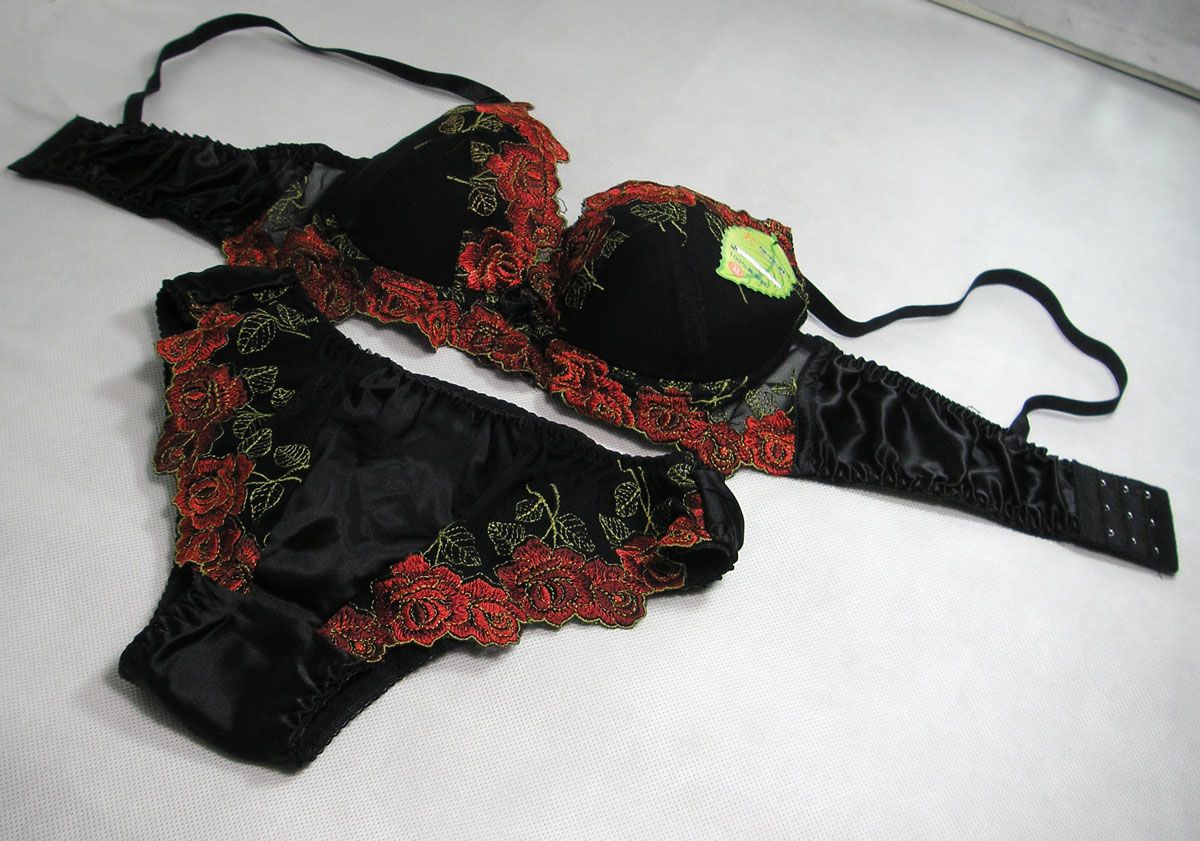 Concise Lace Silk Bra Panty sets