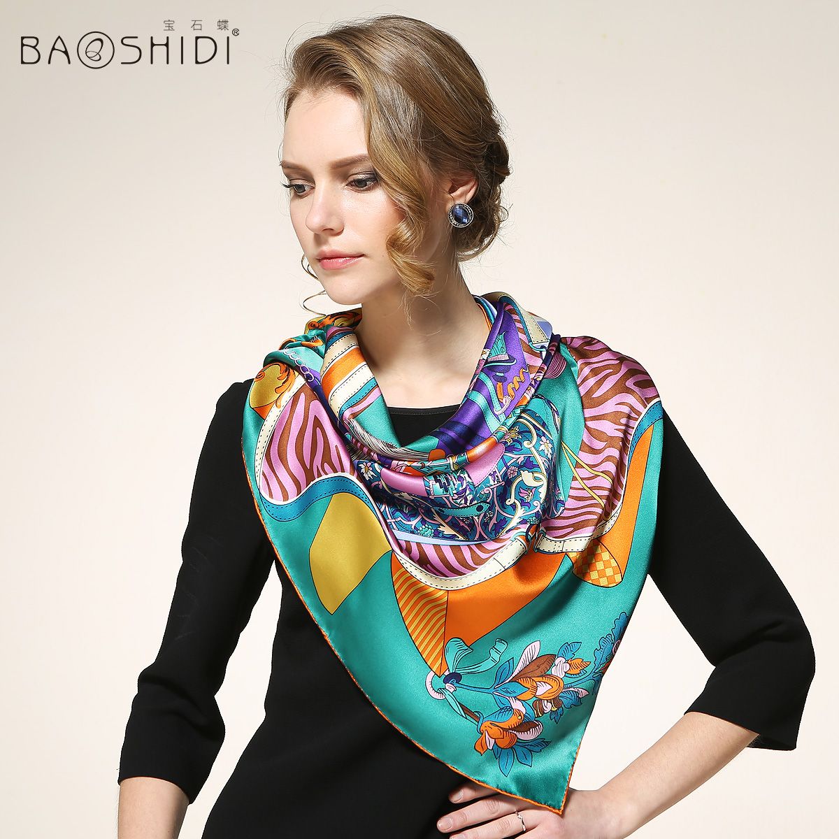 Extra large 2025 square silk scarf