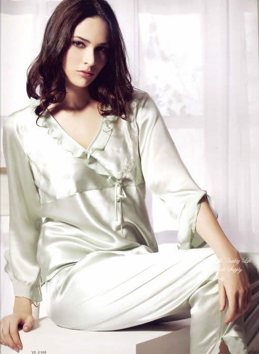 Pure Mulberry Silk Sleepwear Womens Pyjamas Silk Pajama Set US Size 2 6 10