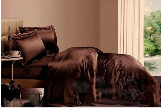 19MM Heavy Weight Silk Duvet Cover Fitted Sheet Pillowcases 4pcs  Set 