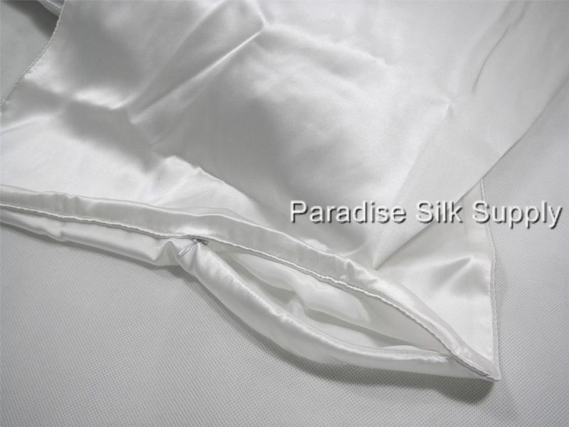 2 PCS Charmeuse 19MM Soft Silk Zip Travel Pillowcase
