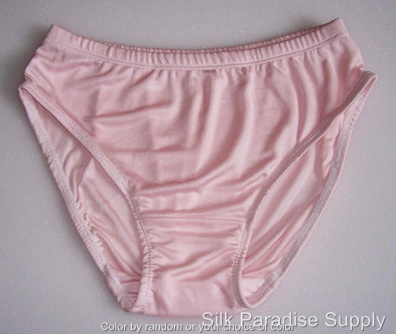 3 Pair Knit Pure Silk Womens Bikinis Panties Solid Size M L XL