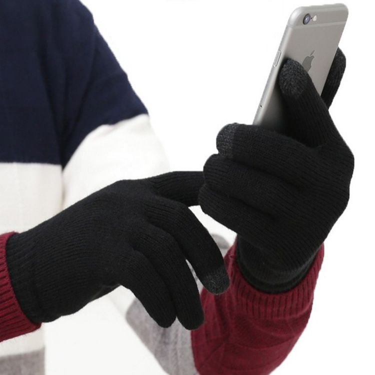 1Pair Unisex Knit Silk/Cashmere Magic Thick Gloves