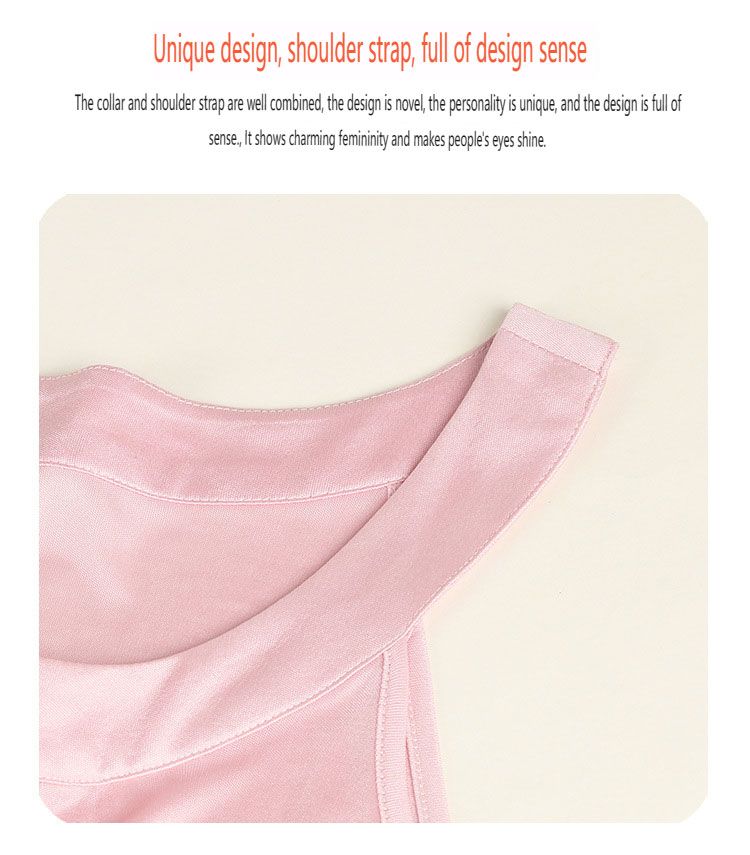 Silk knit Slim Dresses Off-Shoulder Halter for Women's Summer Wardrobe 