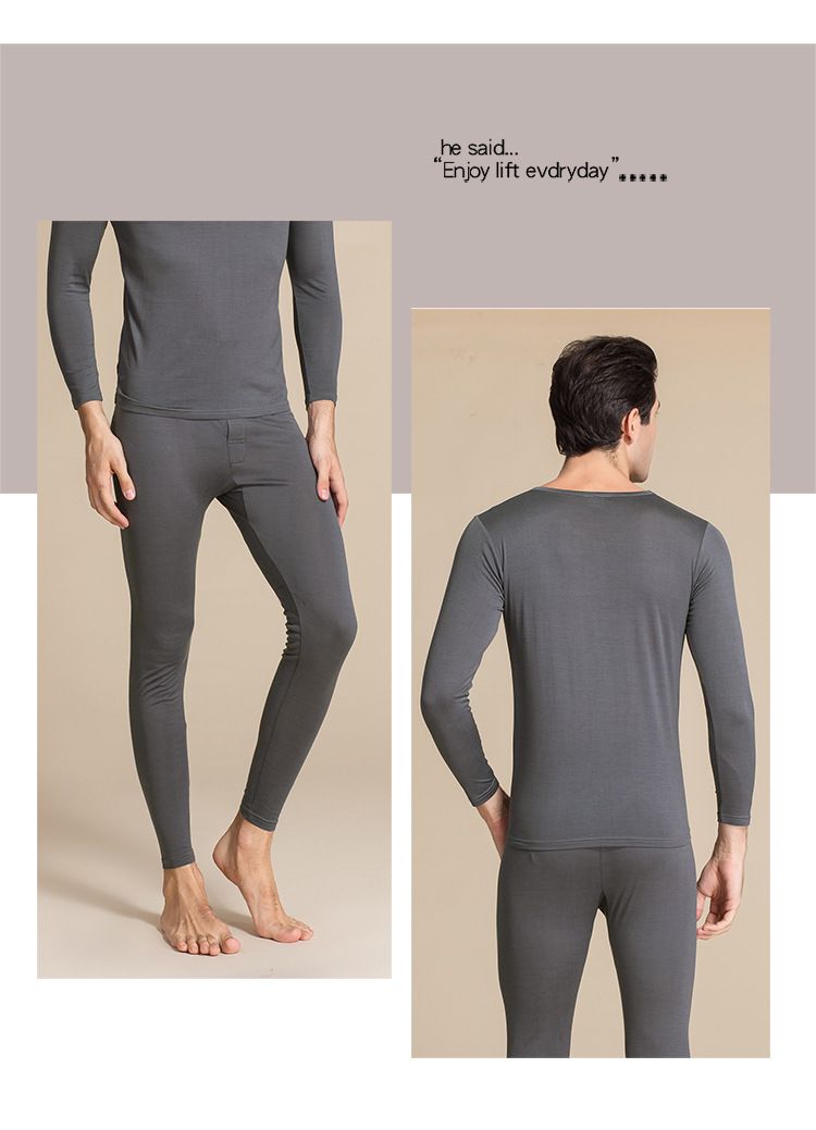 Men's Silk Cashmere Blend Long Johns Top & Bottom Set -Paradise Silk