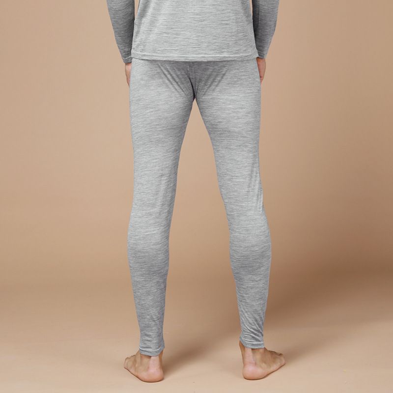 Men's Silk Cashmere Blend Pants Light Gray Back
