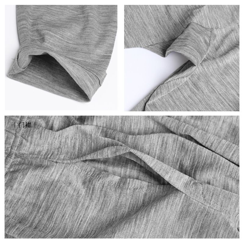 Men's Silk Cashmere Blend Pants Light Gray Details