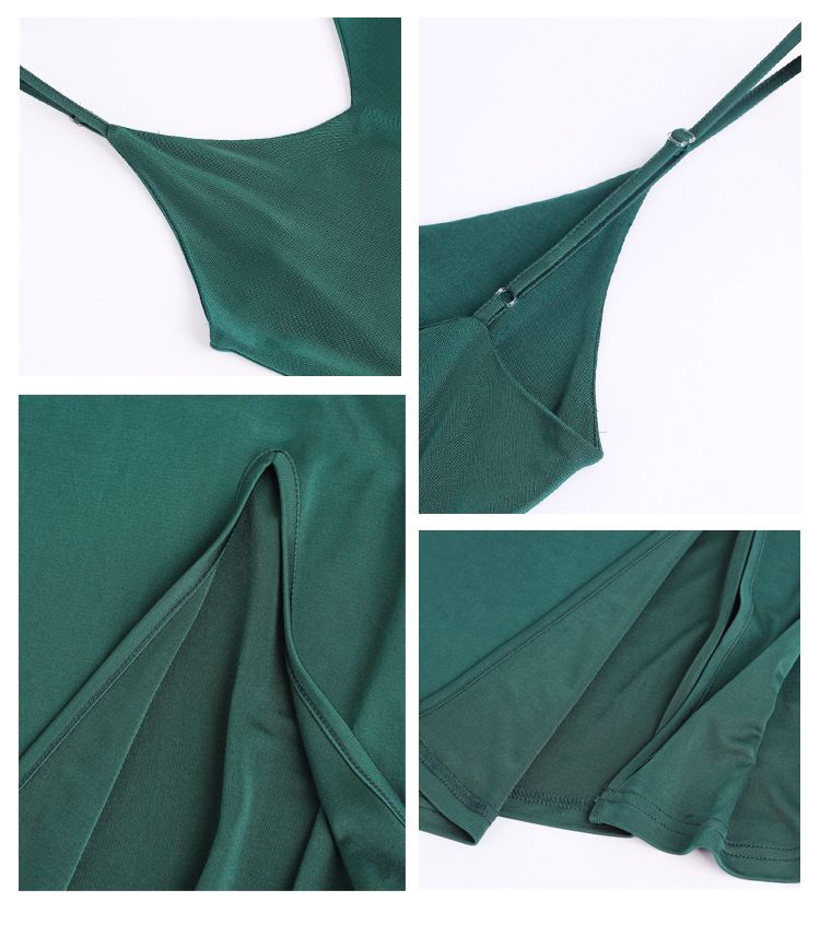 New Silk Knit Slips Womens Sexy Chemise with Side Slit  Sleepwear
