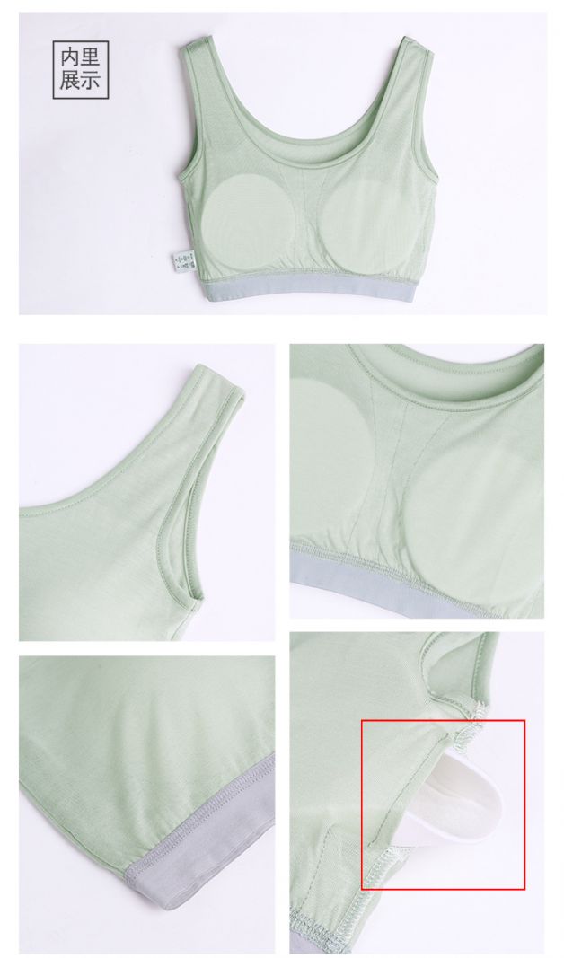 Women's Natural Silk Sports Underwear Wire-free Push-up Seamless Vest  Style bra