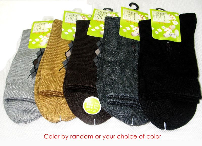 3Pair Hoisery Knit Silk/Cashmere Thick Socks 24-26