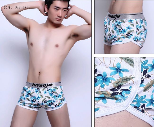 NWT Floral Print  Cotton Underwear Boxer Briefs  For Men D28 US S M L XL