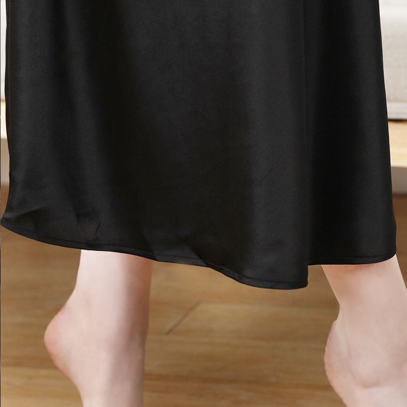 Stunning 19mm Silk Maxi Dress with Spaghetti Straps and Backless Nightdress