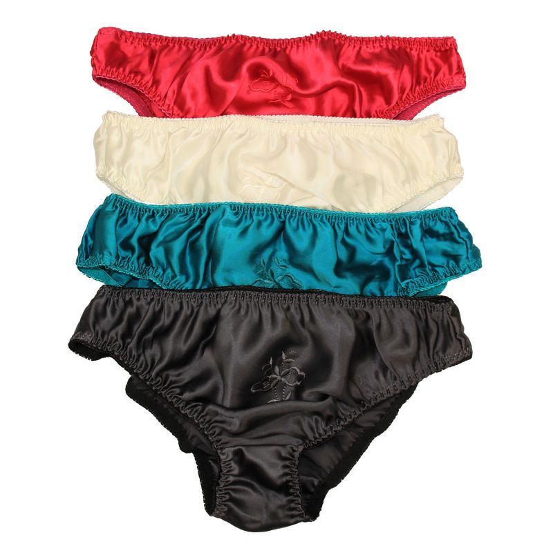 Lot 4 Pair Pure Silk Womens Brief Panties