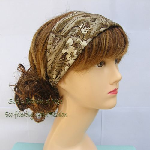 One 100% Silk Fashion Headband Elastic Hair Ribbon