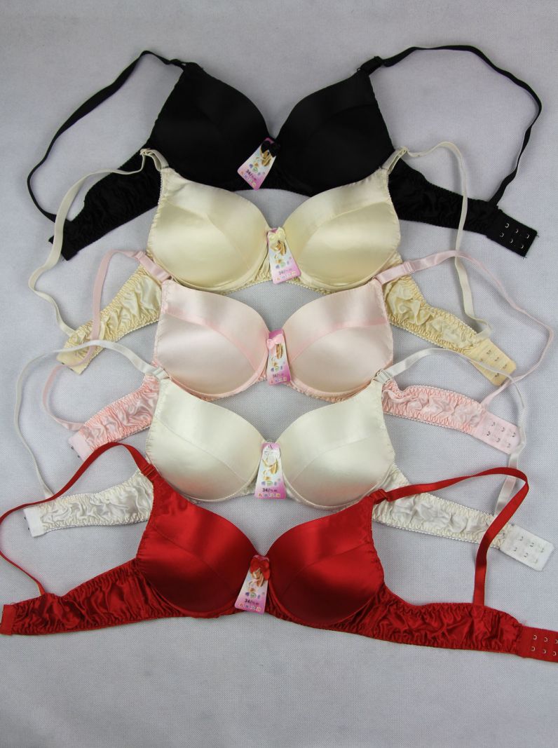 Lot 5 Pair New Padded Underwire Pure Silk Bra CFA Asia A Cup -Paradise Silk