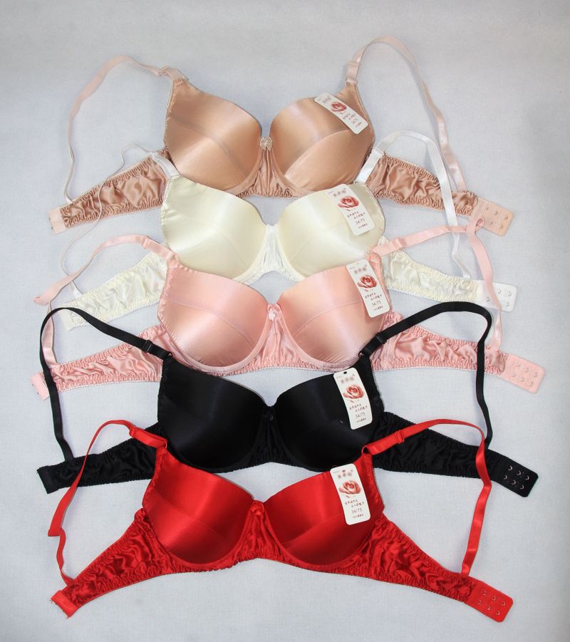 Lot 5 Pair New Padded Underwire Pure Silk Bra Size CFB