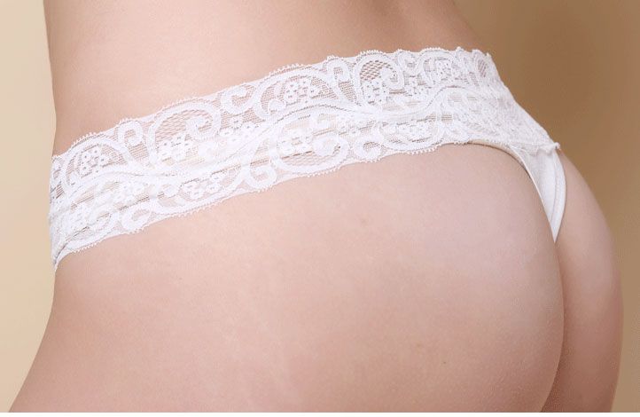 Pure Silk Knitted Lace Low Rise Women Thong BSY2101