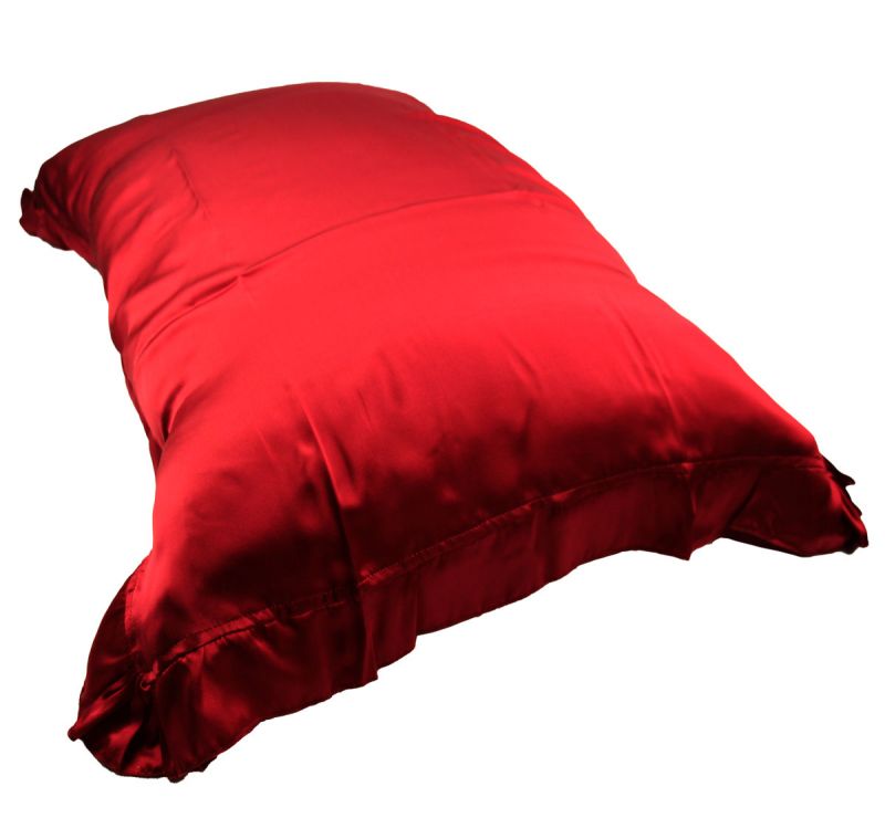 Soft Silk Travel Pillow Cover With Flouncing Hem