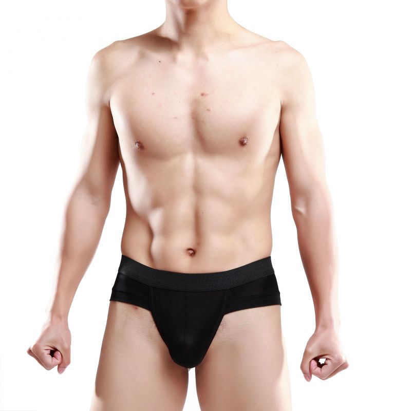 Sexy Men's Silk Knitted Underwear Low Rise Pouch Briefs Size S M L XL XXL