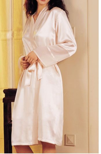 NWT Silk Womens Lingerie Sheer Nighty-Robe Set  