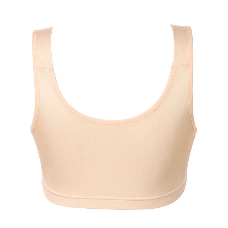 Natural Silk Full Cup Bra Buckle Front back