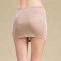 Pure Silk Knitted Underskirt Petticoat Half Slip Solid  Beige Back